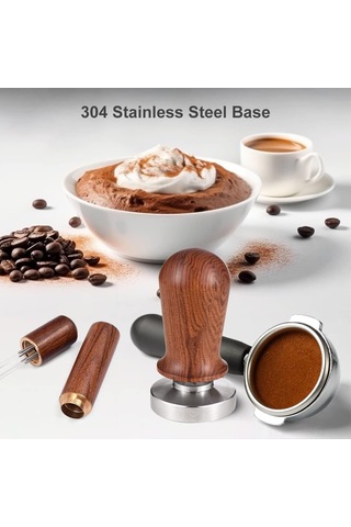 Monyee 51mm Espresso Tamper Profesyonel: 304 Paslanmaz Çelik, Yüksek Basınçlı, Dikey Press, Kahve Kalitesi Artırıcı Aksesuar Diğer