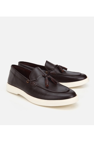 Hotiç Erkek Deri Kahverengi Püskül Detaylı Hafif Günlük Loafer 02ayh319450a480 02ayh319450a480