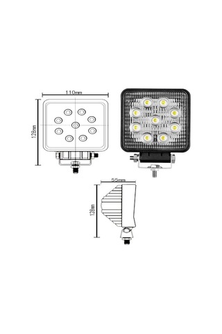 Led Kare Çalışma Lambası 9 Ledli - 201610