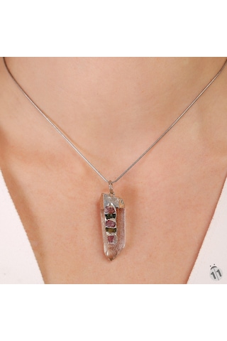Quartz Turmalin Kolye Ucu