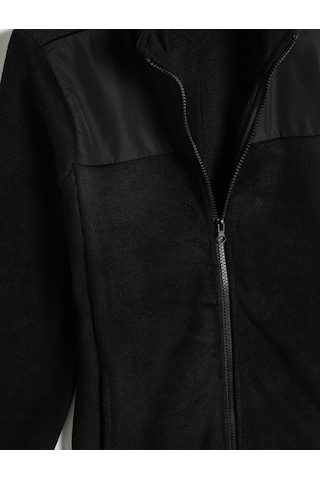 Koton Fermuarlı Polar Sweatshirt Dik Yaka Uzun Kollu Haki 5wkb10018tk Haki