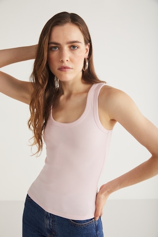Ethıquet Lıllesol Kadın Fitilli Görünümlü Slim Fit Vücuda Oturan Havuz Yakalı Pamuklu Basic Pembe At