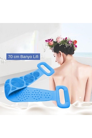 Banyo Hamam Lifi Silikon Masajlı Yumuşak Çift Taraflı Duş Lifi