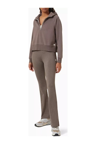Vuori Restore Yarım Fermuarlı Kapüşonlu Sweatshirt, Organik Fransız Havlu, Rahat & Lüks Kahverengi