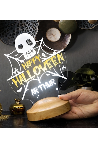 Cadılar Bayramı Halloween Hediyesi, Happy Halloween Led Lamba