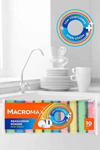 Rengarenk Sünger - 10x2 20 Adet