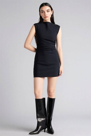 Defacto Bodycon Vücudu Saran Mini Elbise H0163ax26smnv245 Lacivert-nv245