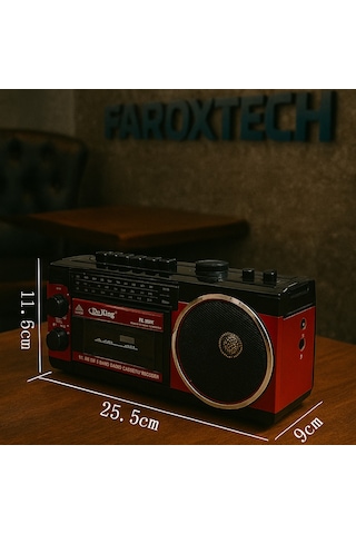 Retro Klasik Kaset Çalarlı Fm/am/sw Radyo Bluetooth, Usb, Sd Kart Destekli Taşınabilir Hoparlör