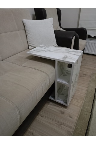 Tekerlekli Yan Sehpa C Sehpa Koltuk Sehpası Koltuk Yanı Sehpası Raflı