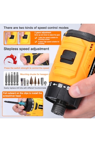 18v Lityum Tornavida 55nm Tork Çok Fonksiyonlu Tamir Aleti Seti Cep Telefonları Bilgisayarlar Ev Aletleri İçin Elektrikli Tornavida