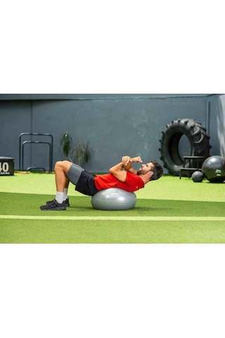 Slazenger Gymball 55 Cm Gri (Pompa Dahildir)