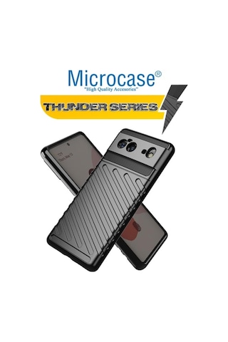 Google Pixel 6 Thunder Serisi Dayanikli Silikon Kilif - Siyah 549417629