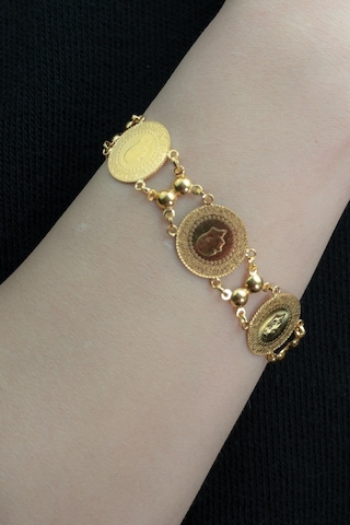 22 Ayar Altın Arası Toplu Altılı Çeyrek Dizme Bileklik