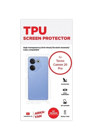 Tecno Camon 20 Pro Arka Ve Yan Koruyucu Tpu Film