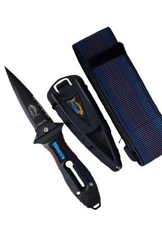 Pelajik Ranger Pro Kol Bandı Dalış Bıçağı Şiş Kakıçlı Paslanmaz Çelik Zıpkıncı Bıçağı Siyah