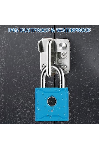 Jokmae Bluetooth Biyometrik Kilit, 20 Parmak Kaydı, Mavi, T1004d Model
