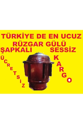 Baca Döner Şapka Rüzgar Gülü Uyuyan Kömür Odun Soba Sessiz