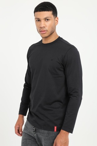 Dufy Erkek Regular Fit Bisiklet Yaka Siyah Sweatshirt-25503