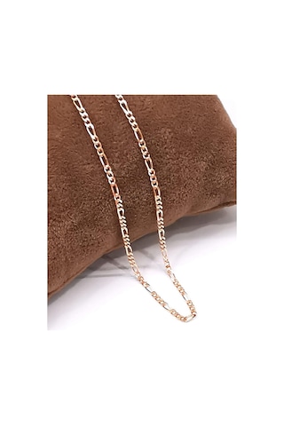 Omar Silver Unisex İnce Figaro 2,2 Mm 925 Ayar Rose Gümüş Kolye Zincir