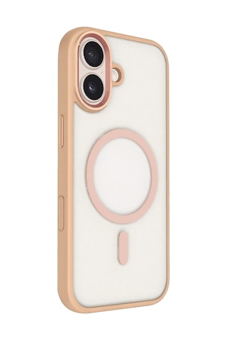 Joko - 545 - Apple iPhone Uyumlu 16 Terea Magsafe Kapak - Csmo-tex - - Pembe