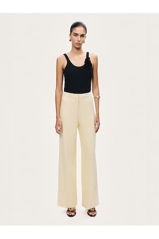 Nocturne Yüksek Bel Wide Leg Pantolon N26yn3483 Sarı