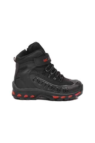 Mc Jamper Siyah Kırmızı Polarlı Kaymaz Fermuarlı Unisex Outdoor Çocuk Bot 2115 F Siyah - Kırmızı