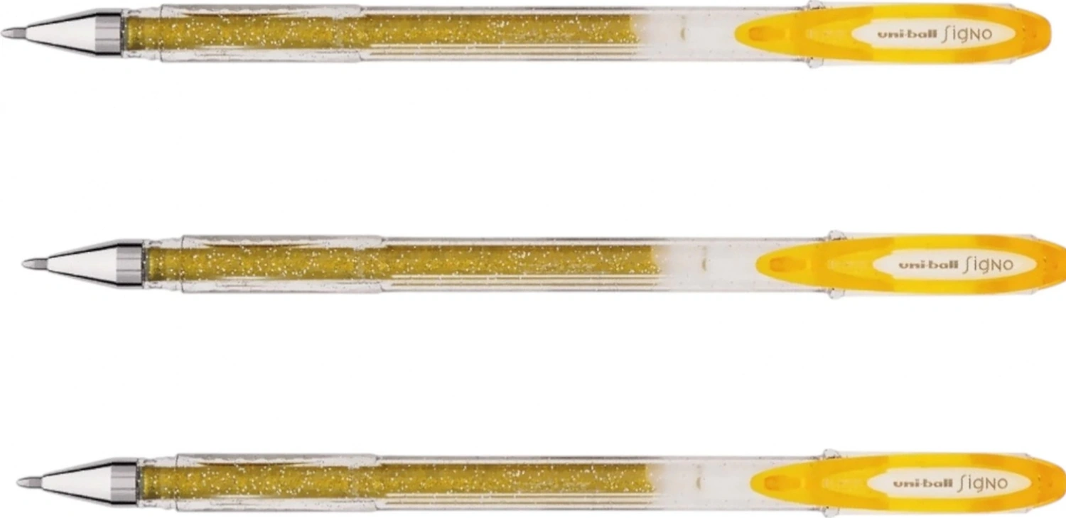 Uniball Signo Sparklıng 1.0 Jel Kalem Altın Üç Adet Altın