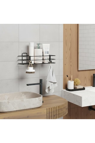 Yapışkanlı Banyo Rafı Duş Şampuanlık Duvar Düzenleyici Organizer Çok Renkli