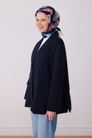 Obje Desen İpek Twill Eşarp - 2026 İlkbahar-yaz T 4316 Lacivert