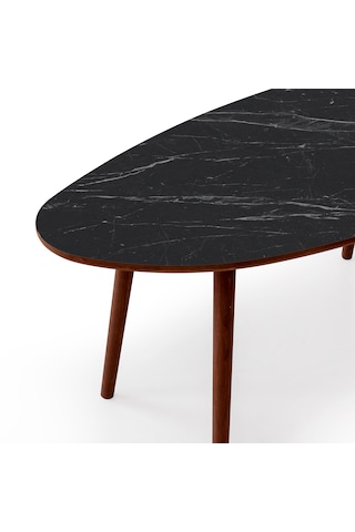 Nora Mdf Ahşap Orta Sehpa - Siyah Mermer Desen