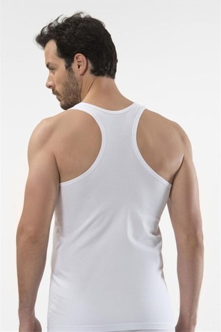 Cacharel 1302 Spor Erkek Atlet - Beyaz