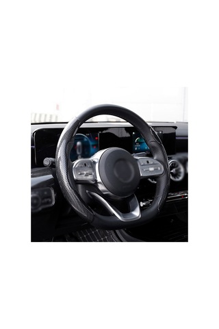 Singree Mavi Karbon Fiber Araba Direksiyon Kılıfı - Dört Mevsim Uygun - Araç İç Dekorasyon Aksesuarı