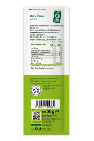 Kuru Üzüm 18x30g Set