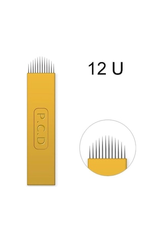 P.c.d 12 U Blade Gold Microblading İğnesi 10 Adet Diğer