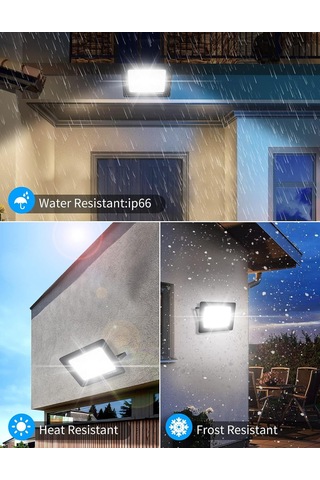 Led Spot Dış Mekan 100 W, Led Projektör 10000 Lm Süper Parlak Led Spot Işık, 6000 K Soğuk Beyaz Ip66 Suya Dayanıklı Dış Mekan Spotu, Arka Bahçe, Garaj Girişi, Kapı, Garaj, Koridor, Bahçe İçin Çok Renkli