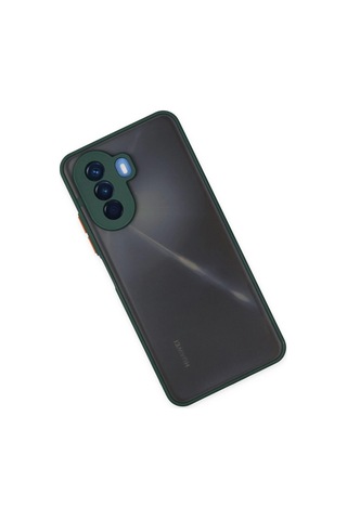 Huawei Nova Y70 Kılıf Montreal Silikon Kapak - Yeşil Düz Renkli