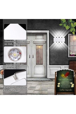 Led Duvar Lambası 4w 6w 8w Duvar Işıkları İç Aydınlatma Aplik Lamba Ac85-265v Yatak Odası Oturma Odası Merdiven Ev Aplik 55818737 Beyaz