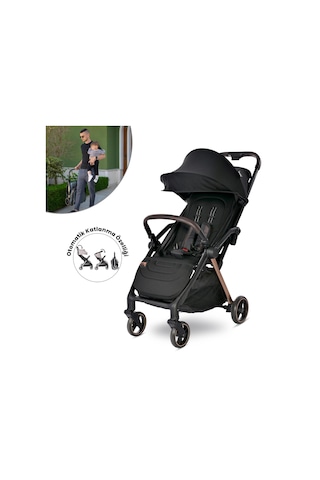 Lorelli Loret Otomatik Katlanan Kabin Boy Bebek Arabası - Black