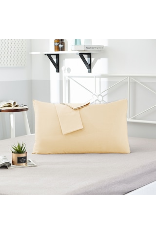 Suofeng Ev Otel Konaklama İçin 40 Tekneli 13372 Saf Renkli Yastık Kılıfı, Tek Kişilik Çift Paket, Kuru Renk, 48x74 Cm, Dayanıklı Ve Konforlu Kullanım Diğer