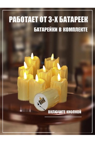 Amıkon Led Mum Seti 2 Adet 189201327 Sütlü