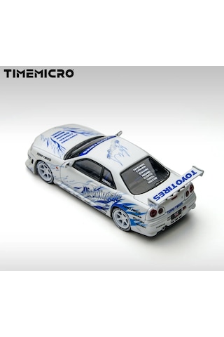 Time Micro 1/64 Skyline Gt-r R34 Drift Flame White 2026 Nightingale