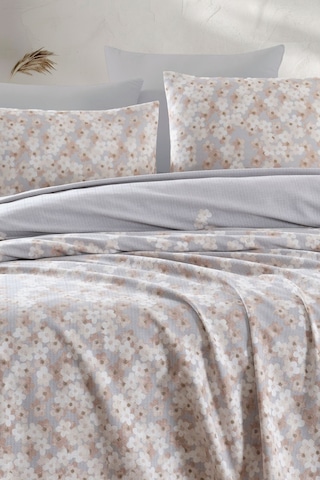 Enlora Home Doğal Pike Baskılı Çift Kişilik Piti Yaprak Rose Çok Renkli