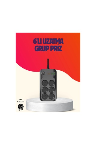 Usb Type-c Destekli Termal Korumalı 6 Lı Uzatma Priz 10a 2m Belirtilmemiş 2 - 5 M