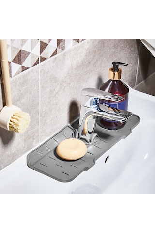 Mithra Life Su Tutucu Silikon Gri Musluk Matı Mıt1033 Gri