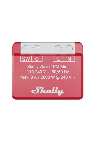 Shelly Wave 1pm Mini Lr Güç Ölçümlü Z-wave Akıllı Röle