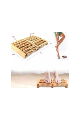 10 Merdaneli Refleksoloji Masaj Rollerı Doğal Ahşap Ayak Masaj Aleti Ayak Rahatlatıcı