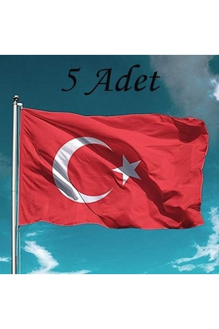 Türk Bayrağı 5 Adet Raşel Türk Bayrağı 70x105