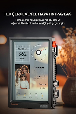 Divoom Times Frame 10.1 Akıllı Kişiselleştirilebilir Dijital Çerçeve, 64gb Siyah