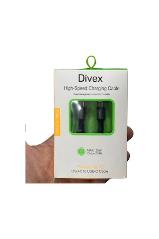 Divex Type-c To Type-c 20w 3a Hızlı Şarj Ve Veri Transfer Kablosu Dc-147
