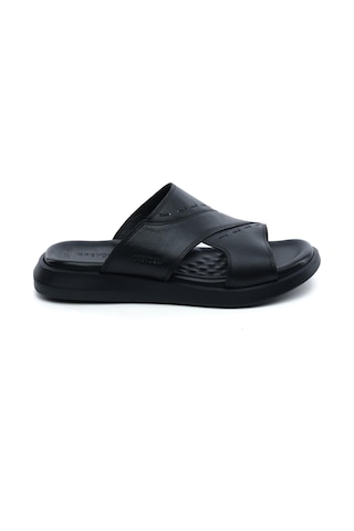 Greyder 64689 Siyah Erkek Hakiki Deri Erkek Terlik-799 Siyah